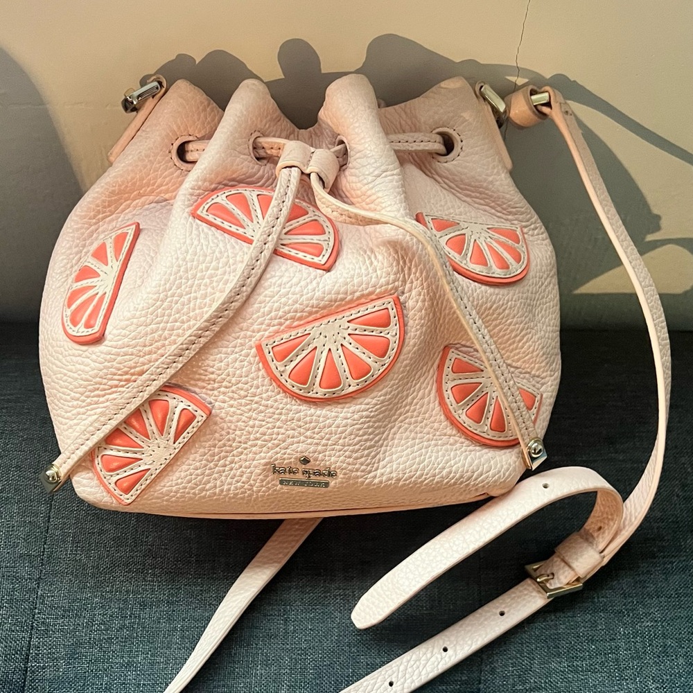 Kate Spade Grapefruit Mini Bucket Purse